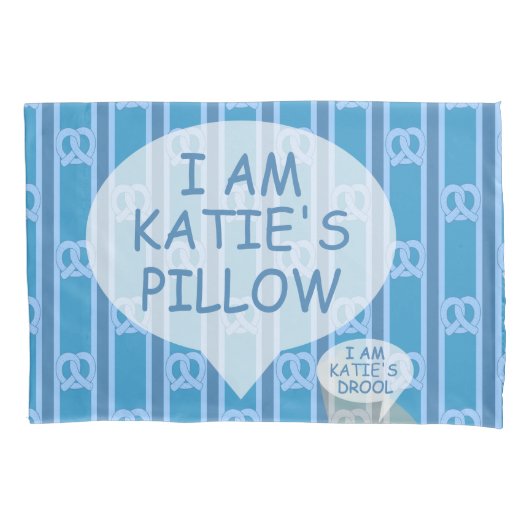 Leuke en Fancy Blue Pretzel Kussensloop (Voorkant)