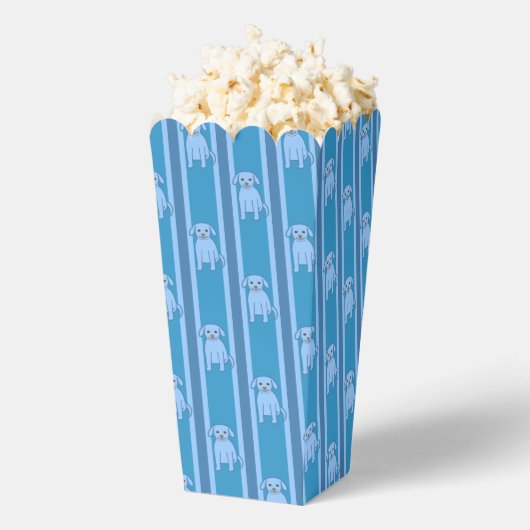 Leuke en Fancy Blue Puppy Popcorn Bedankdoosjes (Popped)