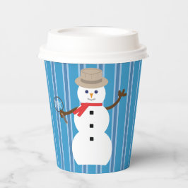Leuke en Fancy Blue Snowman Detective Papieren Bekers