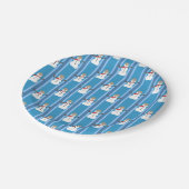 Leuke en Fancy Blue Snowman Detective Papieren Bordje (Gekanteld)