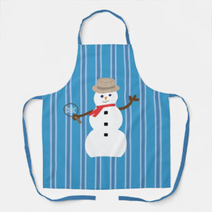 Leuke en Fancy Blue Snowman Detective Schort