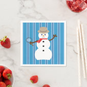 Leuke en Fancy Blue Snowman Detective Servet (Insitu)