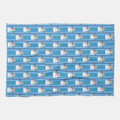 Leuke en Fancy Blue Snowman Detective Theedoek (Horizontaal)