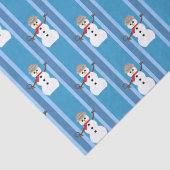 Leuke en Fancy Blue Snowman Detective Tissuepapier (Detail)