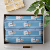 Leuke en Fancy Blue Snowman Detective Tissuepapier (Geschenk)