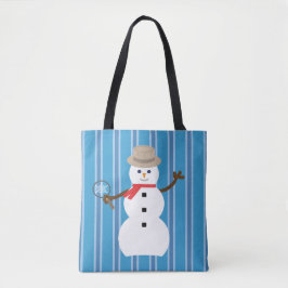 Leuke en Fancy Blue Snowman Detective Tote Bag