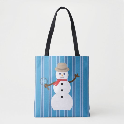 Leuke en Fancy Blue Snowman Detective Tote Bag (Voorkant)
