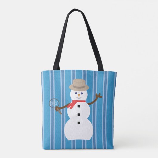 Leuke en Fancy Blue Snowman Detective Tote Bag (Achterkant)