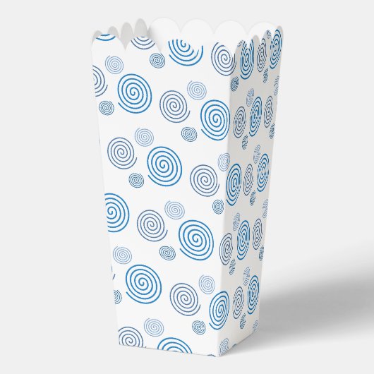 Leuke en Fancy Blue Spirals Popcorn Bedankdoosjes (Achterkant)