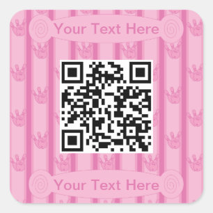 Leuke en Fancy Bowling QR Code Vierkante Sticker