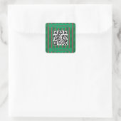 Leuke en Fancy Christmas Pickle QR Code Vierkante Sticker (Tas)
