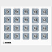 Leuke en Fancy Detective QR Code Vierkante Sticker (Vel)