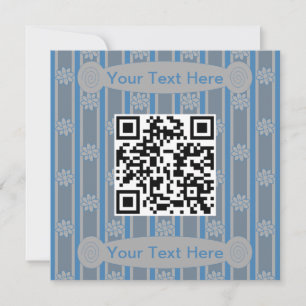 Leuke en Fancy Flower QR Code Kaart