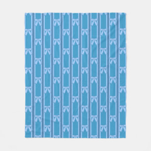Leuke en Fancy gestreepte blauwe boog Fleece Deken