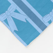 Leuke en Fancy gestreepte blauwe boog Fleece Deken (Hoek)