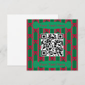 Leuke en Fancy Gestreepte Kerst Bow Kussen Kaart (Voorkant / Achterkant)