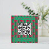 Leuke en Fancy Gestreepte Kerst Bow Kussen Kaart (Staand voorkant)