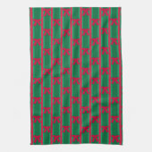 Leuke en Fancy gestreepte kerstboog Theedoek (Verticaal)