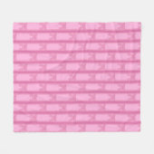 Leuke en Fancy gestreepte roze strik Fleece Deken (Voorkant (Horizontaal))