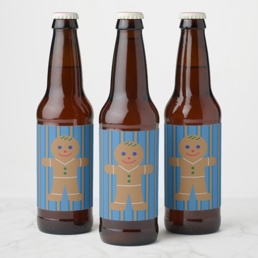 Leuke en Fancy Gingerbread Man Bier Etiket (Flessen)