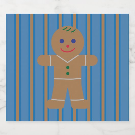 Leuke en Fancy Gingerbread Man Bier Etiket (Enkel label)