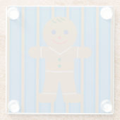 Leuke en Fancy Gingerbread Man Glazen Onderzetter (Achterkant)