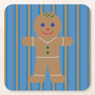 Leuke en Fancy Gingerbread Man Kartonnen Onderzetters
