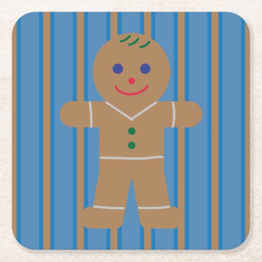 Leuke en Fancy Gingerbread Man Kartonnen Onderzetters (Voorkant)