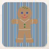 Leuke en Fancy Gingerbread Man Kartonnen Onderzetters (Voorkant)