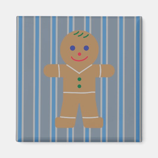 Leuke en Fancy Gingerbread Man Magneet (Voorkant)