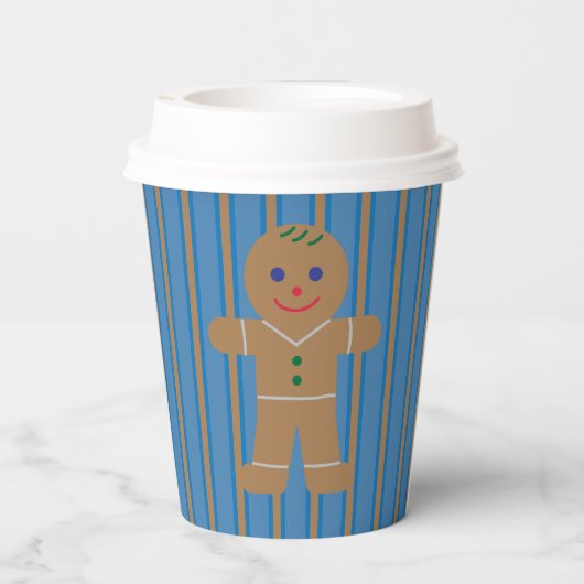 Leuke en Fancy Gingerbread Man Papieren Bekers (Achterkant)