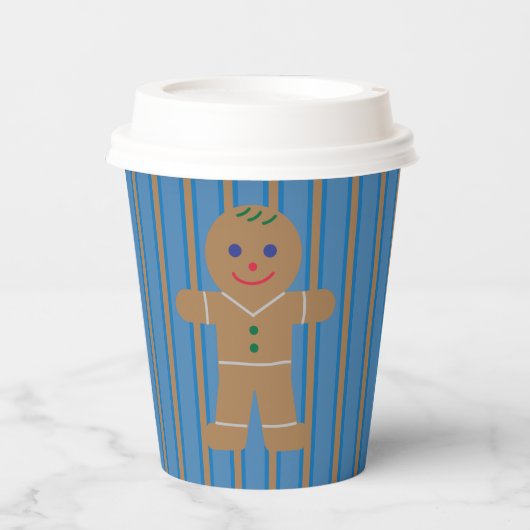 Leuke en Fancy Gingerbread Man Papieren Bekers (Voorkant)