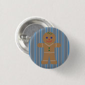 Leuke en Fancy Gingerbread Man Ronde Button 3,2 Cm (Voorkant /achterkant)