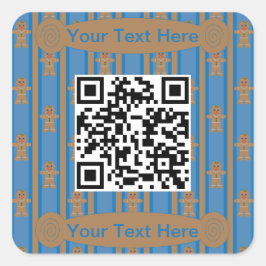 Leuke en Fancy Gingerbread Man Vierkante Sticker