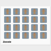 Leuke en Fancy Gingerbread Man Vierkante Sticker (Vel)