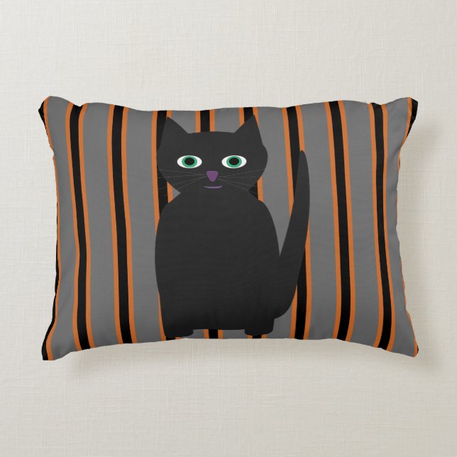 Leuke en Fancy Halloween Black Cats Accent Kussen (Voorkant)