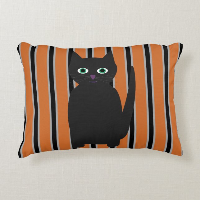 Leuke en Fancy Halloween Black Cats Accent Kussen (Voorkant)