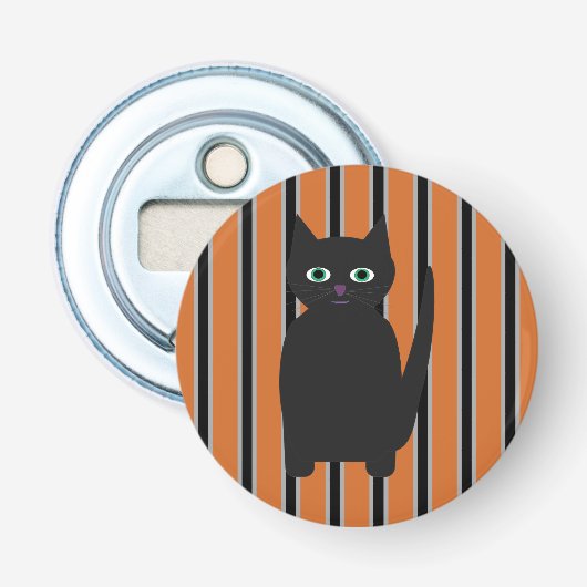 Leuke en Fancy Halloween Black Cats Button Flesopener (Voorkant)