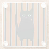 Leuke en Fancy Halloween Black Cats Glazen Onderzetter (Achterkant)