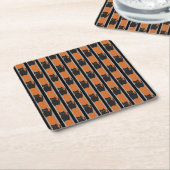 Leuke en Fancy Halloween Black Cats Kartonnen Onderzetters (Schuin)