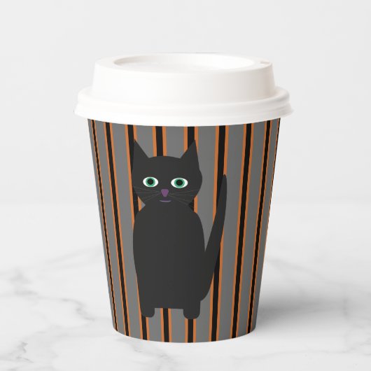 Leuke en Fancy Halloween Black Cats Papieren Bekers (Voorkant)