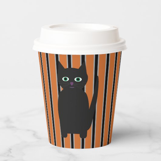 Leuke en Fancy Halloween Black Cats Papieren Bekers (Voorkant)