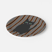 Leuke en Fancy Halloween Black Cats Papieren Bordje (Gekanteld)