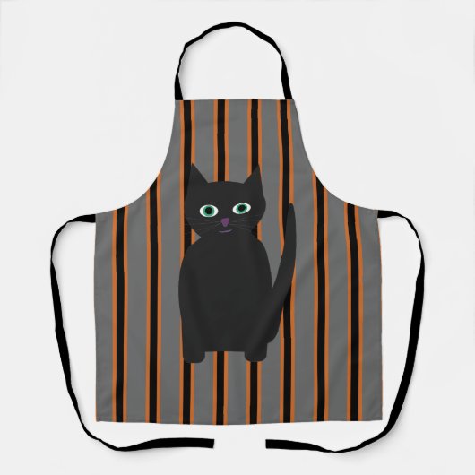 Leuke en Fancy Halloween Black Cats Schort (Voorkant)