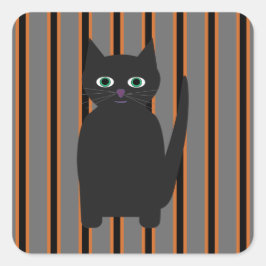 Leuke en Fancy Halloween Black Cats Vierkante Sticker