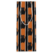 Leuke en Fancy Halloween Black Cats Wijn Cadeautas (Achterkant)