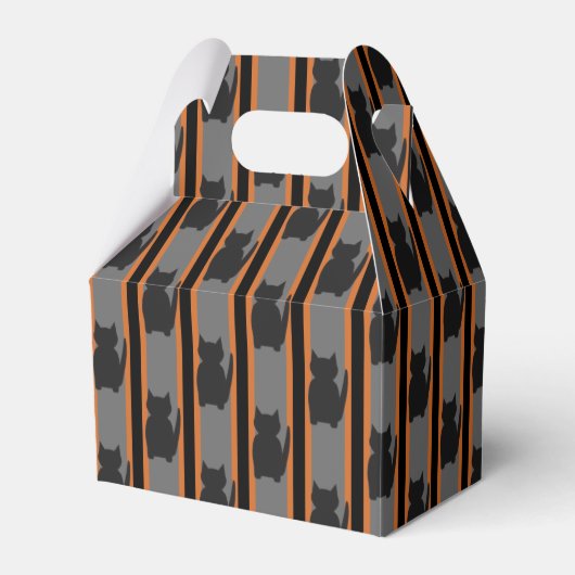 Leuke en Fancy Halloween Black Silhouette Cats Bedankdoosjes (Voorkant Zijde)