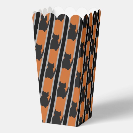 Leuke en Fancy Halloween Black Silhouette Cats Bedankdoosjes (Achterkant)