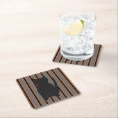 Leuke en Fancy Halloween Black Silhouette Cats Kartonnen Onderzetters (Insitu)