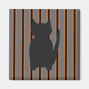 Leuke en Fancy Halloween Black Silhouette Cats Magneet